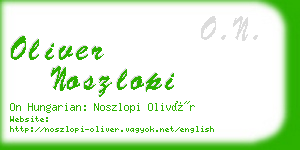 oliver noszlopi business card